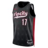 NBA Mænd Trøje Portland Trail Blazers Shaedon Sharpe 2024-25 Nike City Edition Sort Swingman